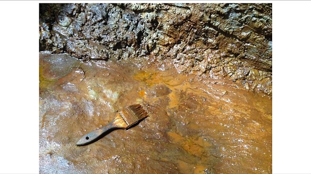 Soil/Mud Bank. Fresh Acid Stain